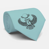 Alte ägyptische Skarabäerin schwarz und weiß Krawatte (Gerollt)