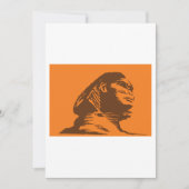 Alte ägyptische Sphinx fett Orange und Braun Einladung (Vorderseite)