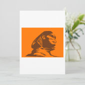 Alte ägyptische Sphinx fett Orange und Braun Einladung