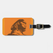 Alte ägyptische Sphinx fett Orange und Braun Gepäckanhänger (Vorderseite horizontal)