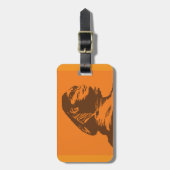 Alte ägyptische Sphinx fett Orange und Braun Gepäckanhänger (Vorderseite vertikal)