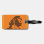 Alte ägyptische Sphinx fett Orange und Braun Gepäckanhänger (Rückseite horizontal)
