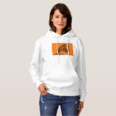 Alte ägyptische Sphinx fett Orange und Braun Hoodie (Vorne ganz)