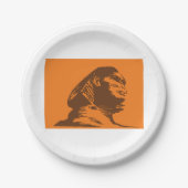 Alte ägyptische Sphinx fett Orange und Braun Pappteller (Vorderseite)