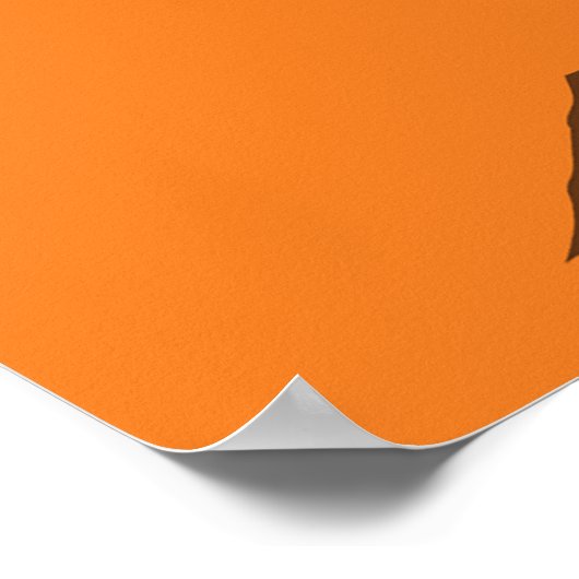 Alte ägyptische Sphinx fett Orange und Braun Poster (Ecke)