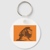 Alte ägyptische Sphinx fett Orange und Braun Schlüsselanhänger (Vorderseite)