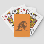 Alte ägyptische Sphinx fett Orange und Braun Spielkarten (Rückseite)
