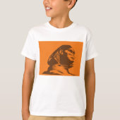 Alte ägyptische Sphinx fett Orange und Braun T-Shirt (Vorderseite)