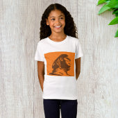 Alte ägyptische Sphinx fett Orange und Braun T-Shirt