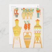 Alte ägyptische Urnen Feiertagspostkarte (Vorne/Hinten)
