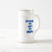 Alte Ain nicht für Sissies Blue Letters Bierglas (VorderseiteRechts)