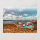 Alte Aiola. Traditionelles portugiesisches Boot am Postkarte (Vorderseite)