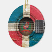 Alte Akustikgitarre mit Dominikanische Keramik Ornament (Links)