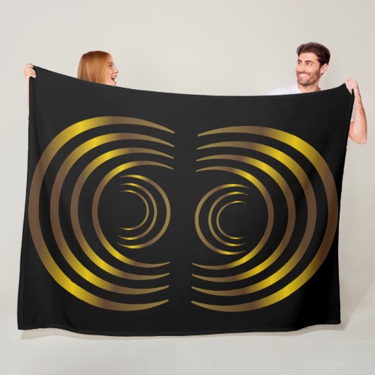 Alte Alien Gold Crop Circles Fleecedecke (Beispiel)