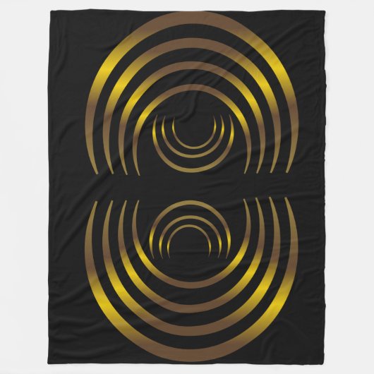 Alte Alien Gold Crop Circles Fleecedecke (Vorderseite)