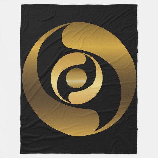 Alte Alien Mysteries Gold Crop Circle Fleecedecke (Vorderseite)