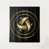 Alte Alien Symbole Gold Crop Circle Wandteppich (Vorderseite)