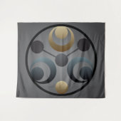 Alte Alien Symbole Gold Crop Circle Wandteppich (Vorderseite (Horizontal))