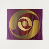 Alte Alien Symbole Gold Crop Circle Wandteppich (Vorderseite (Horizontal))