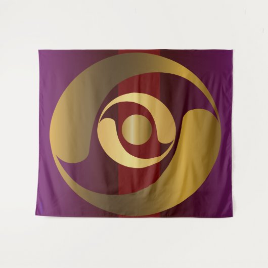 Alte Alien Symbole Gold Crop Circle Wandteppich (Vorderseite (Horizontal))