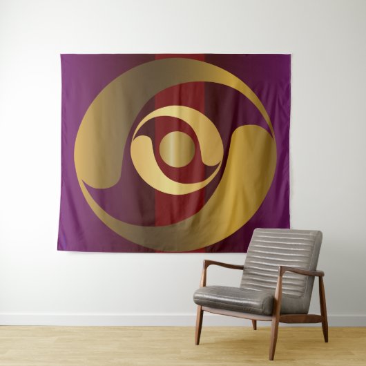 Alte Alien Symbole Gold Crop Circle Wandteppich (Beispiel (Horizontal))