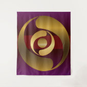 Alte Alien Symbole Gold Crop Circle Wandteppich (Vorderseite)