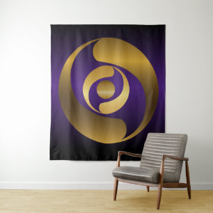 Alte Alien Symbole Gold Crop Circle Wandteppich