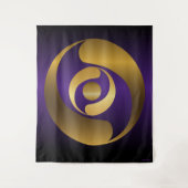 Alte Alien Symbole Gold Crop Circle Wandteppich (Vorderseite)