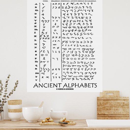 Alte Alphabete (alte Sprachen) Poster (Küche)