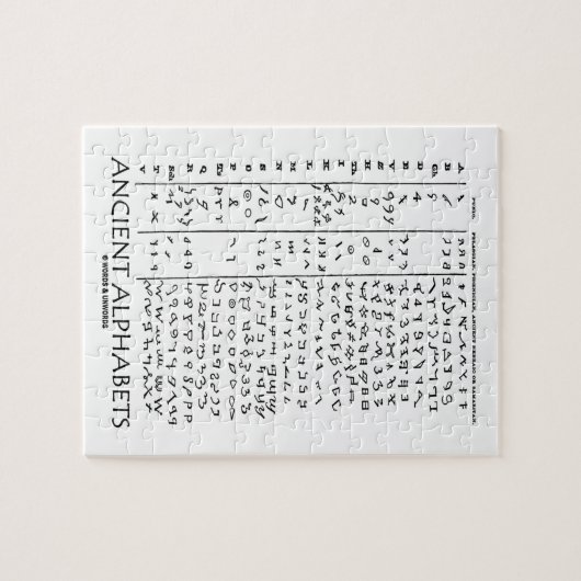 Alte Alphabete Puzzle (Horizontal)