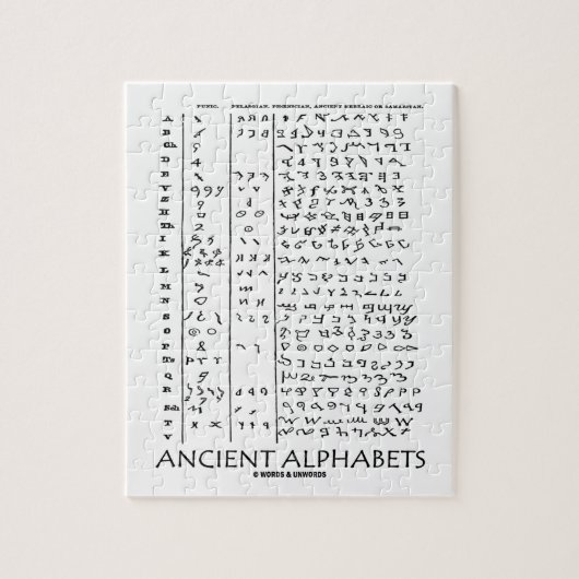 Alte Alphabete Puzzle (Vertikal)