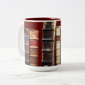 Alte alte Bücher Vintage Gräber Zweifarbige Tasse (Vorderseite Links)