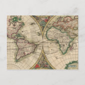 Alte alte Weltkarte Hochzeitsstimmung Tischnummer (Rückseite)