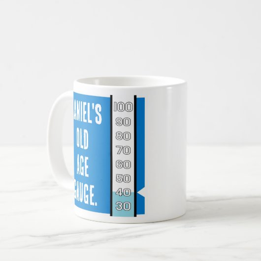 Alte Altersstufe 40. Geburtstag Kaffeetasse (Vorderseite Links)