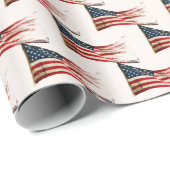 alte amerikanische Flagge Geschenkpapier (Rolleneckpunkt)