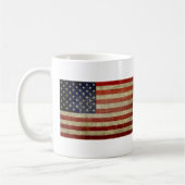 Alte amerikanische Flagge Kaffeetasse (Links)