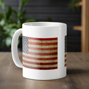 Alte amerikanische Flagge Kaffeetasse