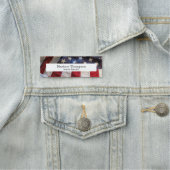 Alte amerikanische Flagge Namensschild (Beispiel)