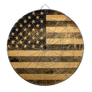 Alte amerikanische Grunge-Flagge Dartscheibe