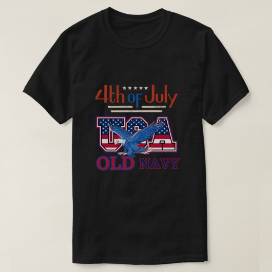 alte amerikanische Marinefahne, 4. Juli Shirts (Design vorne)
