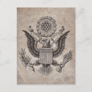 Alte amerikanische Wappenkarten-Postkarte Postkarte