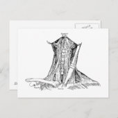 Alte Anatomie Illustration Muskeln des Nackens Postkarte (Vorne/Hinten)