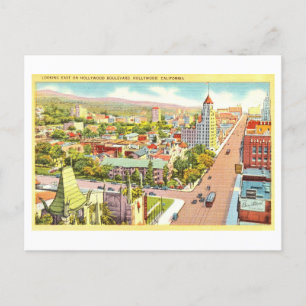 Alte Ansicht von Hollywood, Kalifornien, Postkarte