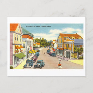 Alte Ansicht von North East Harbor, Maine, Postkarte