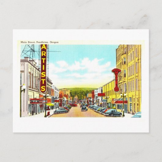 Alte Ansicht von Pendleton, Oregon, Postkarte (Vorderseite)