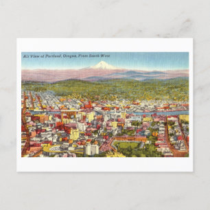 Alte Ansicht von Portland, Oregon, Postkarte