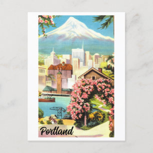 Alte Ansicht von Portland, Oregon, Postkarte
