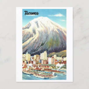 Alte Ansicht von Tacoma, Washington, Postkarte