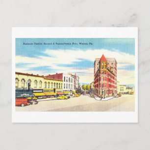 Alte Ansicht von Warren, Pennsylvania, Postkarte