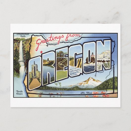 Alte Ansichtskarte aus Oregon Postkarte (Vorderseite)